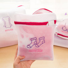 Load image into Gallery viewer, Zippered Mesh Laundry Wash Bags Foldable Delicates Lingerie Bra Socks Underwear Washing Machine Clothes Protection Net Basket